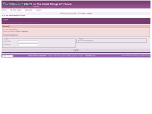 In The Small Things CT Forum